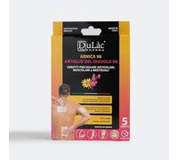DuLàc, 5 Parches de Árnica 98 y Garra del Diablo 98, 24 Horas de Alivio para Dolores Articulares, Musculares y Menstruales, Contusiones y Esguinces, Dispositivo Médico, Made in Italy