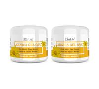 Dulac - Arnica Gel Fuerte 98%, Efecto Refrescante, 2x500 ml, Para Masajes en Músculos y Articulaciones Fatigados, También Util para la zona cervical, con Mentol y Aceite de Buriti, Made in Italy