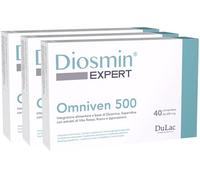 Dulac - Diosmin Omniven 500, Complemento Alimenticio para la Circulación de las Piernas, 120 comprimidos 3x40, con Diosmina y Hesperidina, ideal para Piernas Cansadas, Pesadas y varices, Made in Italy