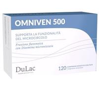 Dulac - Omniven 500, Complemento Alimenticio para la Circulación de las Piernas, 120 comprimidos, con Diosmina y Hesperidina, ideal para Piernas Cansadas, Pesadas y varices, Made in Italy