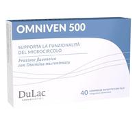 Dulac - Omniven 500, Complemento Alimenticio para la Circulación de las Piernas, 40 comprimidos, con Diosmina y Hesperidina, ideal para Piernas Cansadas, Pesadas y varices, Made in Italy