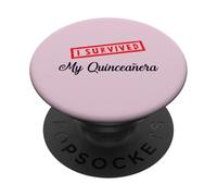 Dulce 15 Quinceañera Chicas Latinas 15 cumpleaños Sobreviví PopSockets PopGrip Adhesivo