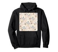 DULCE ABSTRACTO FLORAL PATRÓN AZUL TAUPE Y BLANCO Sudadera con Capucha