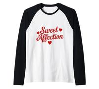Dulce afecto del corazón Camiseta Manga Raglan