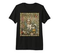 Dulce Biewer Terrier en un Antiguo jardín inglés Camiseta Premium