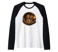 Dulce búho observador de Aves Aves Primavera Rapaces búho Camiseta Manga Raglan