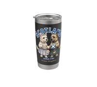 Dulce Cairn Terrier Perros Taza Amor Café Escocia Bandera Vaso térmico de acero inoxidable de doble pared