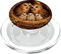 Dulce cárabo del Bosque observador de pájaros, pájaro Nocturno búho pájaros PopSockets PopGrip para MagSafe