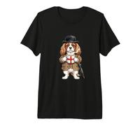 Dulce Cavalier King Spaniel Perro Taza Café Bandera de Inglaterra Camiseta Premium
