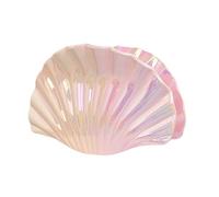 Dulce clip para el pelo, color degradado, cavidad hueca, forma de concha, garra, material de resina de plástico duradero, mango fuerte para la cabeza trasera, accesorio decorativo simple rosa