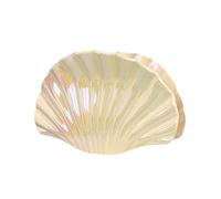 Dulce clip para el pelo, color degradado, cavidad hueca, forma de concha, garra, material de resina de plástico duradero, mango fuerte para la cabeza trasera, accesorios decorativos simples amarillos