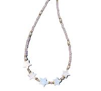 Dulce collar de flores acrílicas coloridas y llamativo collar de gargantilla con cuentas