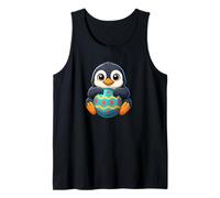 Dulce dibujos animados pingüino Pascua huevo celebración Camiseta sin Mangas