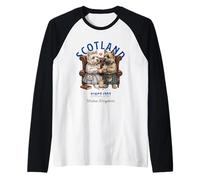 Dulce Divertido Cairn Terrier Perros Whisky Amor Escocia Camiseta Manga Raglan