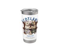 Dulce Divertido Cairn Terrier Perros Whisky Amor Escocia Vaso térmico de acero inoxidable de doble pared