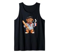 Dulce Divertido Perro de Burdeos Perro Taza café Francia Bandera Camiseta sin Mangas