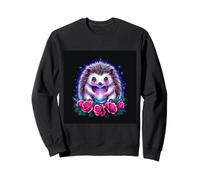 Dulce erizo con hermosas flores Sudadera