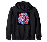 Dulce erizo con hermosas flores Sudadera con Capucha