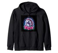 Dulce erizo con hermosas flores Sudadera con Capucha