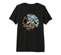 Dulce frailecillo observador de Aves Primavera Aves Marinas Camiseta Premium