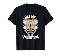 Dulce Koala Bee My Valentine Bee Heart Love Camiseta