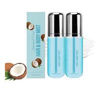 Dulce Leche de Coco Vainilla Spray Ambientador para Cabello Y Cuerpo Para Mujeres, Cabello Cremoso De Coco Y Spray Corporal, Spray Corporal Y Para Mujeres Y Hombres, Larga Duración (2PC)