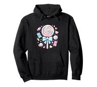 Dulce Lollipop Candy Pastel Gummy Bear Heart Sugar Treats Sudadera con Capucha