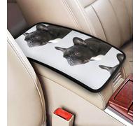 Dulce mascota, lindo cachorro de bulldog francés negro,Funda para reposabrazos de consola central de vehículo, almohadilla suave y cómoda para pasamanos de coche, cojín universal