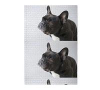 Dulce Mascota, Lindo Cachorro de Bulldog francés Negro, Rompecabezas de 1000 Piezas, Rompecabezas de Madera para Toda la Familia, decoración de Pared para Adultos y Adolescentes.