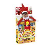 Dulce Navideño Lacasitos Elfo | Sin Gluten | Bombones de Chocolate con Leche de Colores | Regalo Original para Niños, Fiestas y Detalles de Navidad