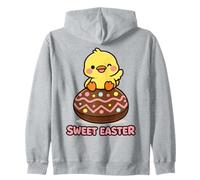 Dulce Pascua Kawaii Chick Chocolate Huevo Lindo Primavera De Sudadera con Capucha