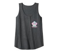 Dulce Pero Mortal Pastel Kawaii Cupcake Puppies Cute Alt Camiseta sin Mangas, Mujer, Jaspeado Oscuro, L