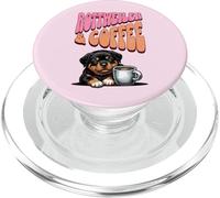 Dulce Perro Cachorro Rottweiler y Taza de café por la mañana PopSockets PopGrip para MagSafe