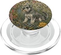 Dulce Schnauzer Miniatura en el Antiguo jardín inglés PopSockets PopGrip para MagSafe