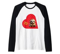 Dulce Slow Snuggles! - Lindo Perezoso - San Valentín Camiseta Manga Raglan
