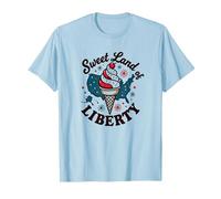Dulce Tierra De La Libertad Camiseta, Hombre, Azul Bebé, XL