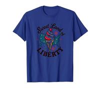 Dulce Tierra De La Libertad Camiseta, Hombre, Azul Real, M