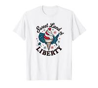 Dulce Tierra De La Libertad Camiseta, Hombre, Blanco, XL