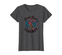 Dulce Tierra De La Libertad Camiseta, Mujer, Jaspeado Oscuro, XS