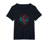 Dulce Tierra De La Libertad Camiseta, Mujer Tallas Grandes, Negro, 6XL Grande