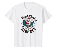 Dulce Tierra De La Libertad Camiseta, Niños, Blanco, 10 años