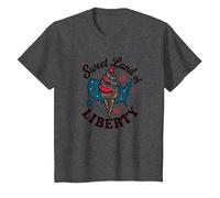 Dulce Tierra De La Libertad Camiseta, Niños, Jaspeado Oscuro, 2 años
