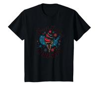 Dulce Tierra De La Libertad Camiseta, Niños, Negro, 10 años