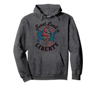 Dulce Tierra De La Libertad Sudadera con Capucha, Unisex para Adultos, Jaspeado Oscuro, S