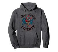 Dulce Tierra De La Libertad Sudadera con Capucha, Unisex para Adultos, Jaspeado Oscuro, XXL