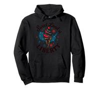 Dulce Tierra De La Libertad Sudadera con Capucha, Unisex para Adultos, Negro, XL