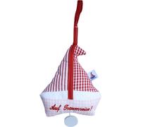 Dulce "Velero" Juguete Musical," Sobre Traumreise ",Rosa a Cuadros,De Hansekind