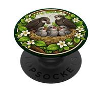 Dulce vencejo observador de Aves Primavera pájaro Cantor pájaros PopSockets PopGrip Adhesivo