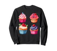 Dulces Cupcakes gráficos panadería Postre Hornear pastelería Comida Arte Sudadera