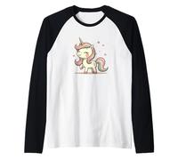 Dulces estrellas de unicornio Camiseta Manga Raglan